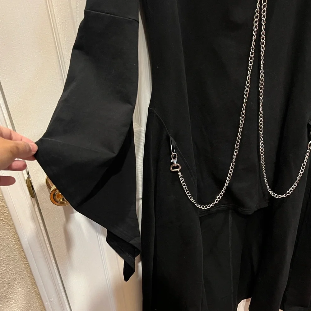 Killstar Malice in Chains Cloak Dress Black - Picture 7 of 13